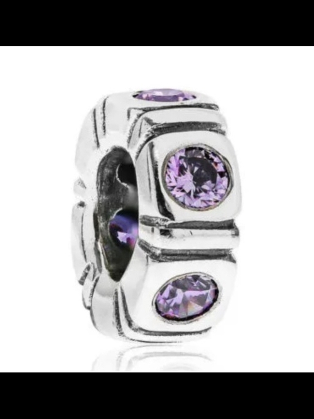 Pandora Purple Northern Lights Spacer Charm - Sterling Silver